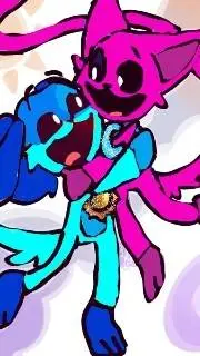 ai character: kittynap.dogBlue  background