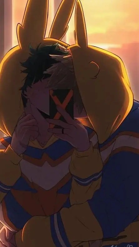ai character: Bakudeku💚🧡 background