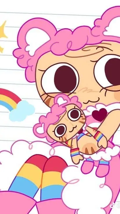 ai character: shelly! 🧸ྀི°ʚ🎀ɞ° background