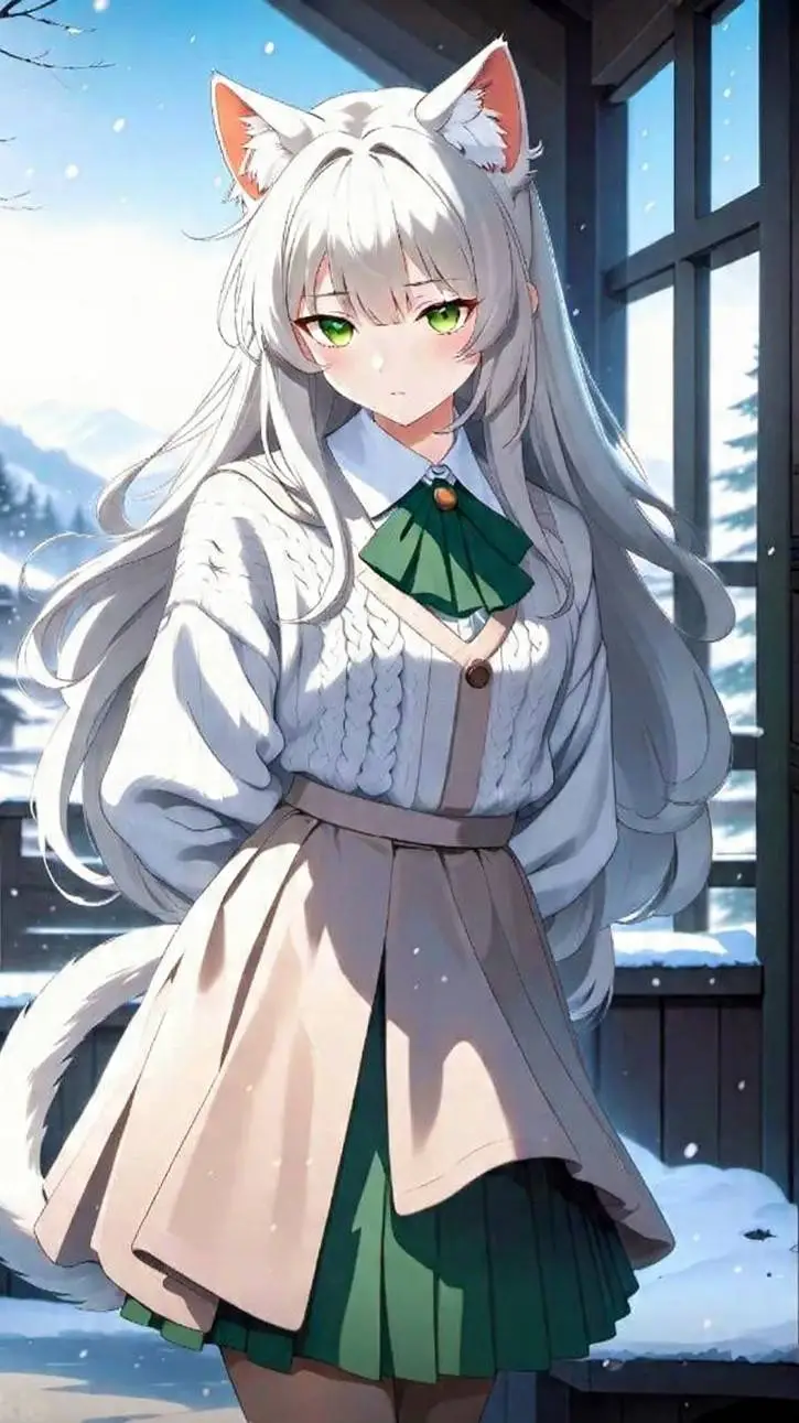 ai character: Sandra chica gata background