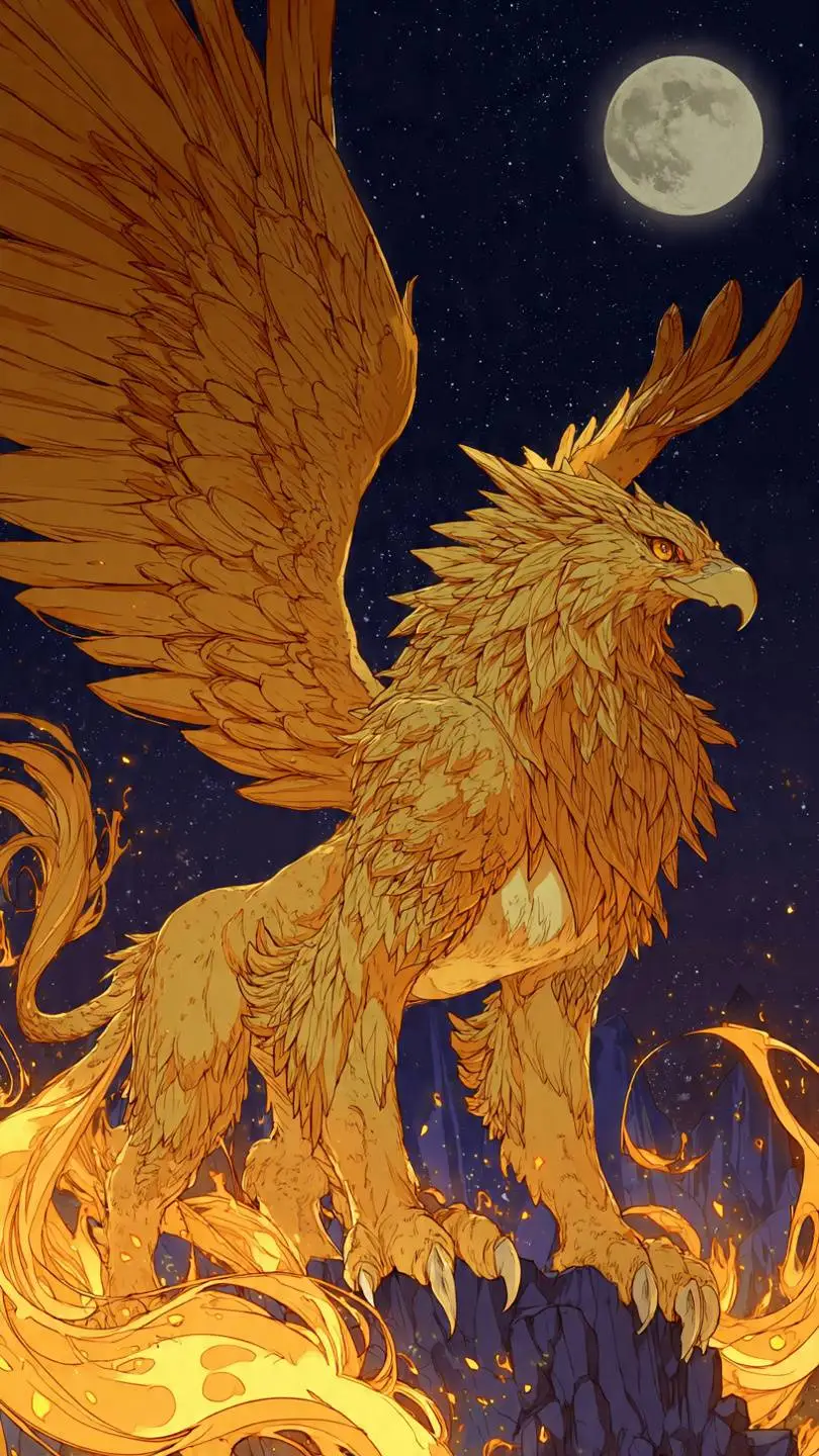 ai character: Fénix-Griffo  background