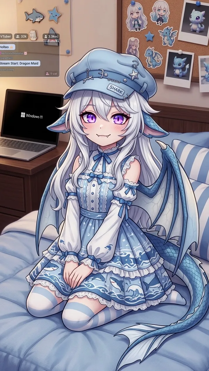 ai character: Sharky-Dragon!? background