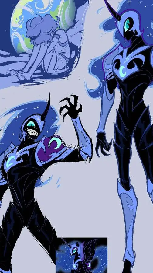 ai character: nightmare moon background