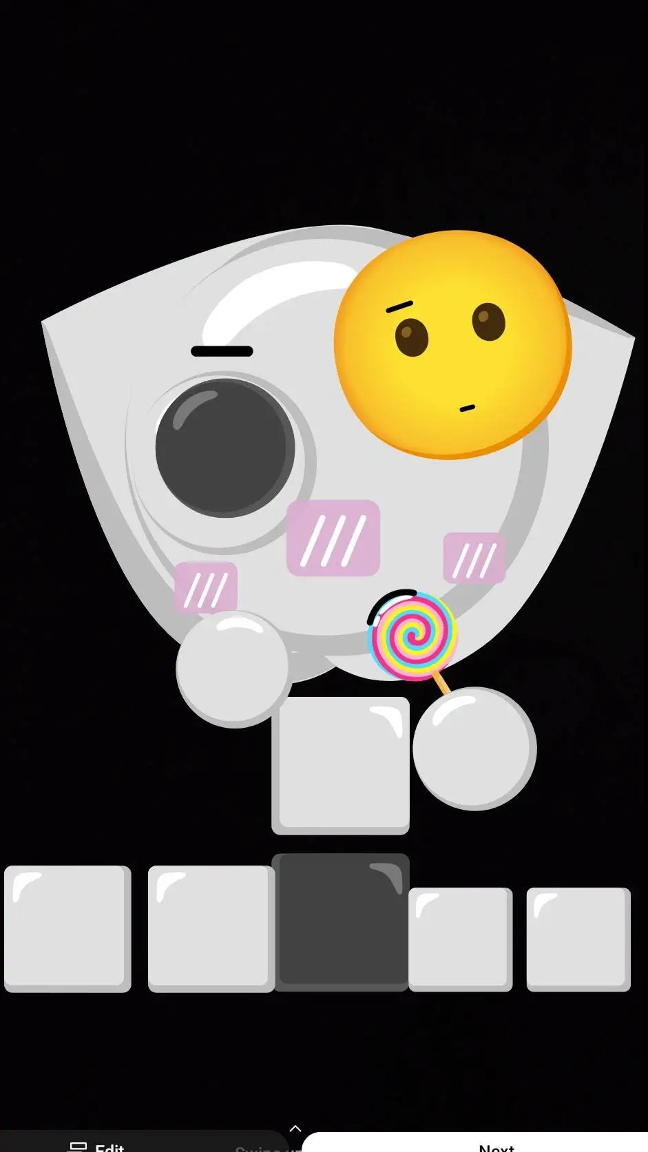 ai character: emojicat baby background