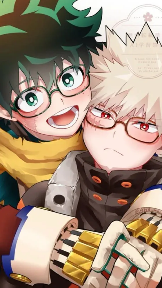 ai character: Deku x Bakugo  background