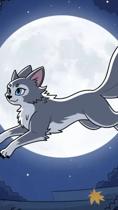 ai character: moonlight background