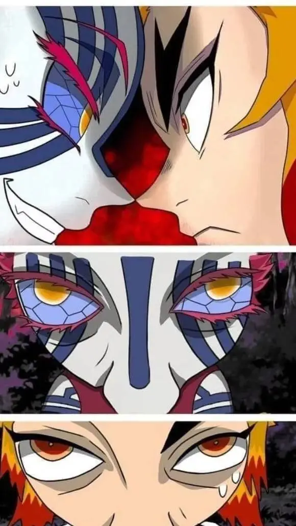 ai character: akaza and rengoku background