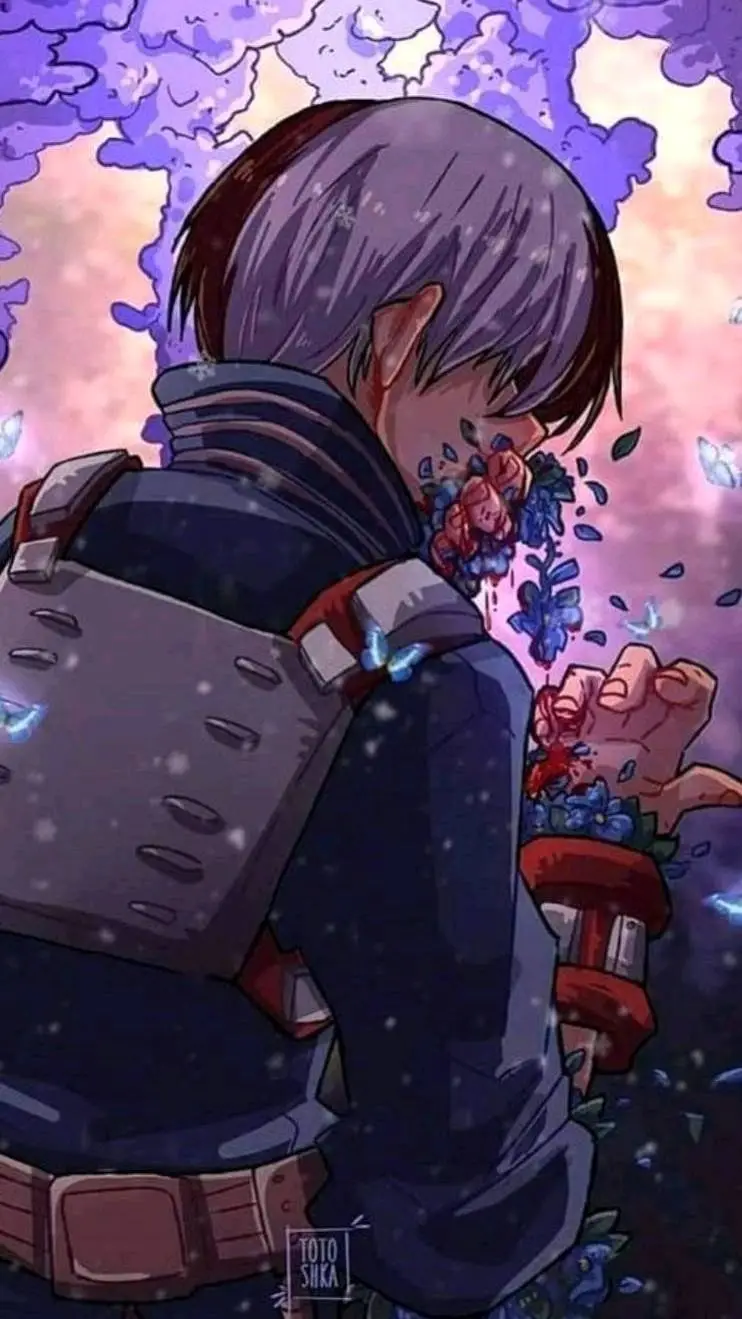 ai character: Todoroki sick background