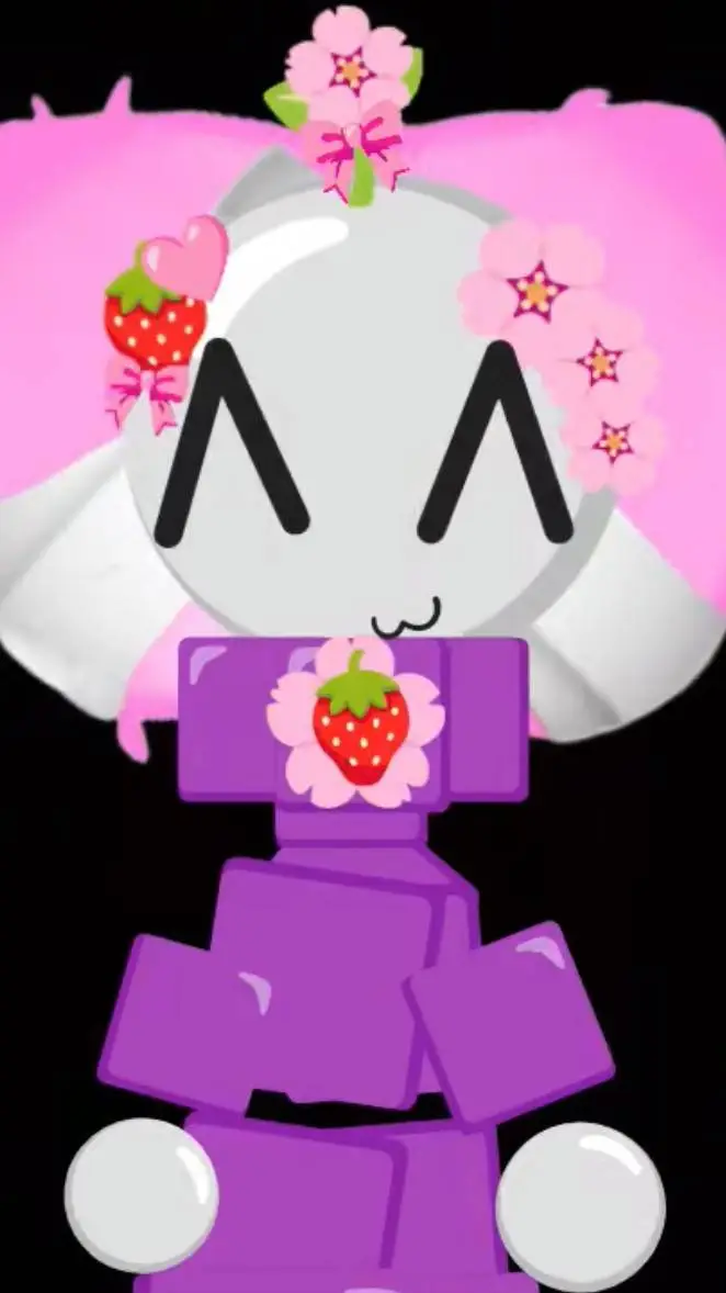 ai character: love-strawberries background