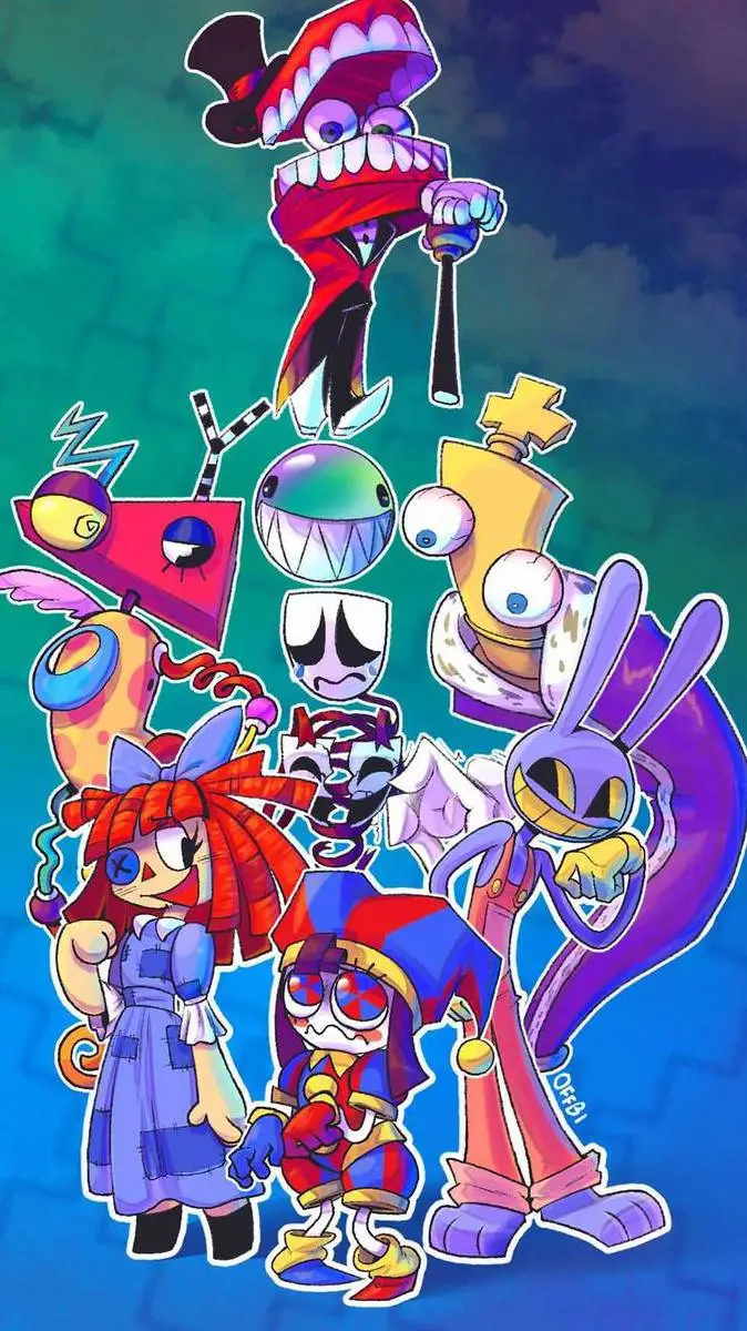 ai character: Digital circus? background