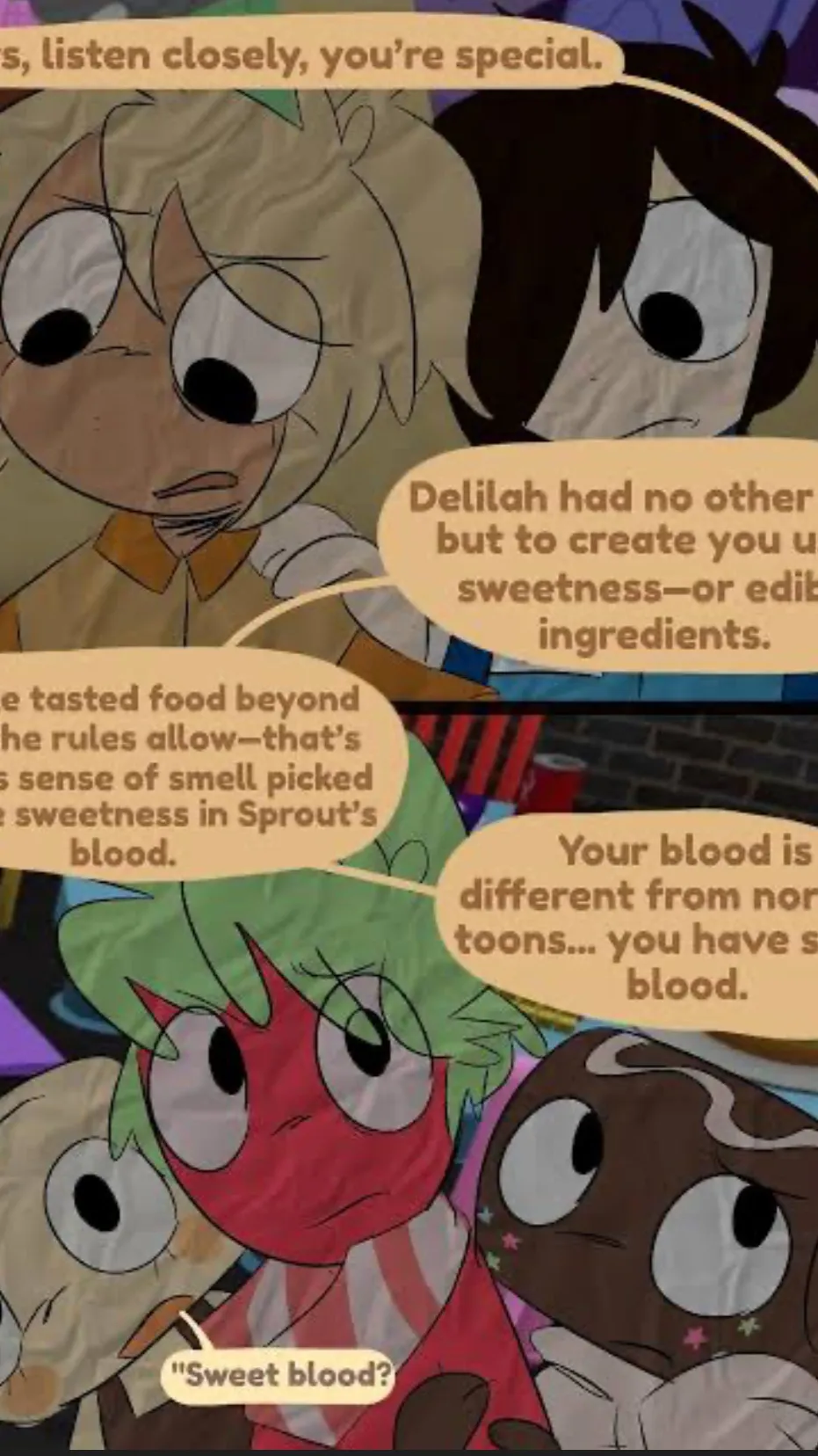 ai character: Dw sweet blood au background