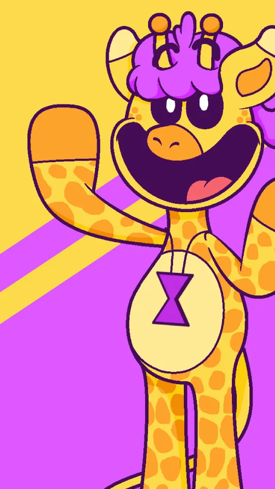 ai character: Glint the giraffe  background