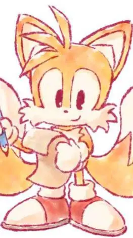 ai character: Miles tails prower background