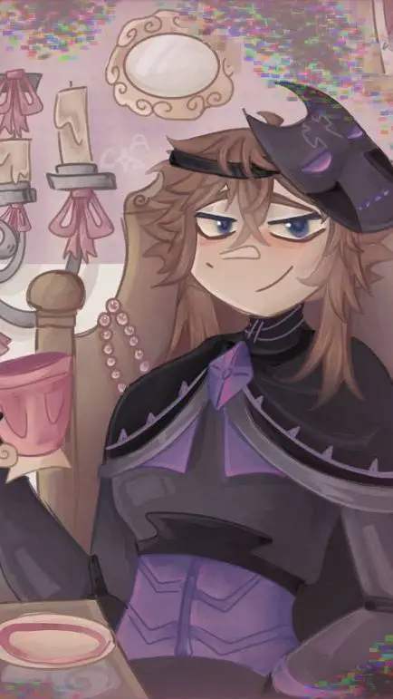 ai character: ☕Межд🍇 background