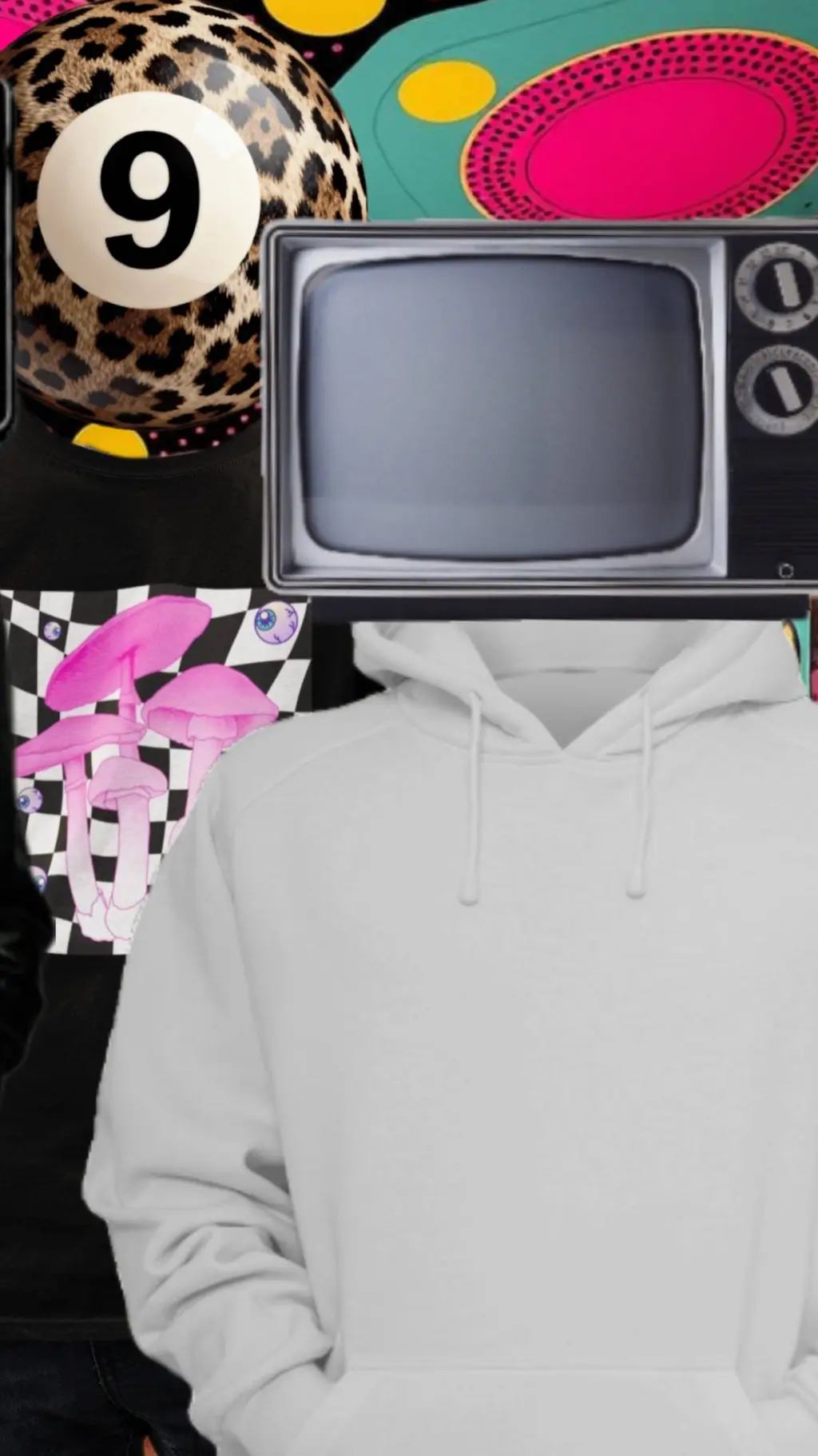 ai character: weirdcore world  background