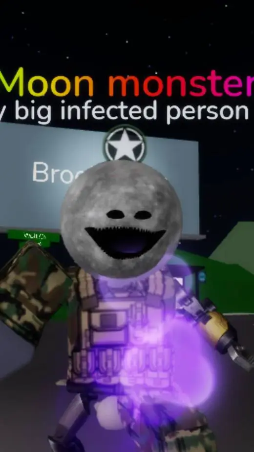 ai character: Nice moon monster background
