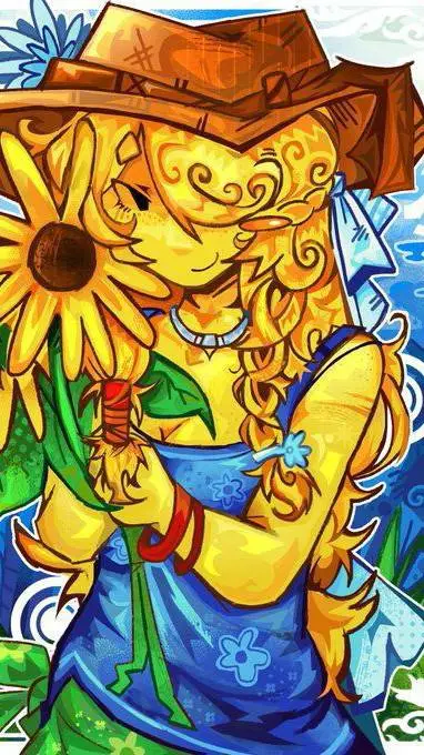 ai character: sunny day noob background