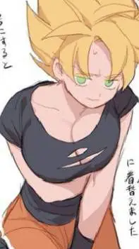 ai character: Female goku background