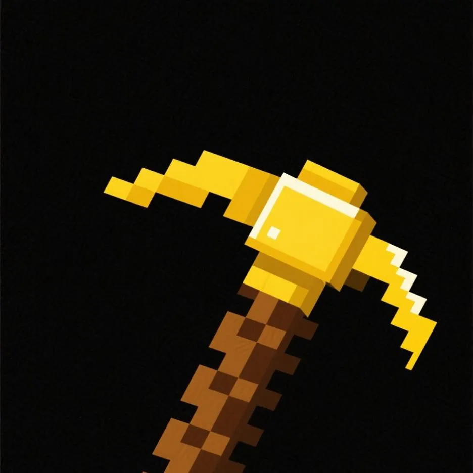 chat with ai character: Golden pickaxe