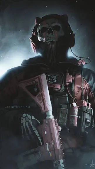 ai character: Ghost ~{COD}~ background