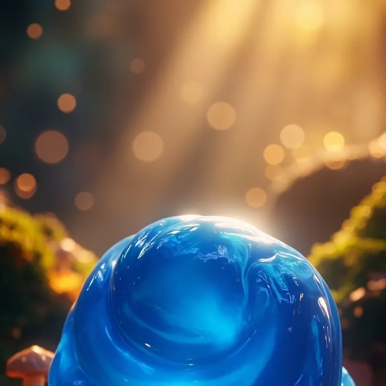 chat with ai character: blue slime