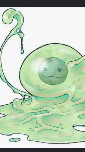 ai character: slime/limo rancio background