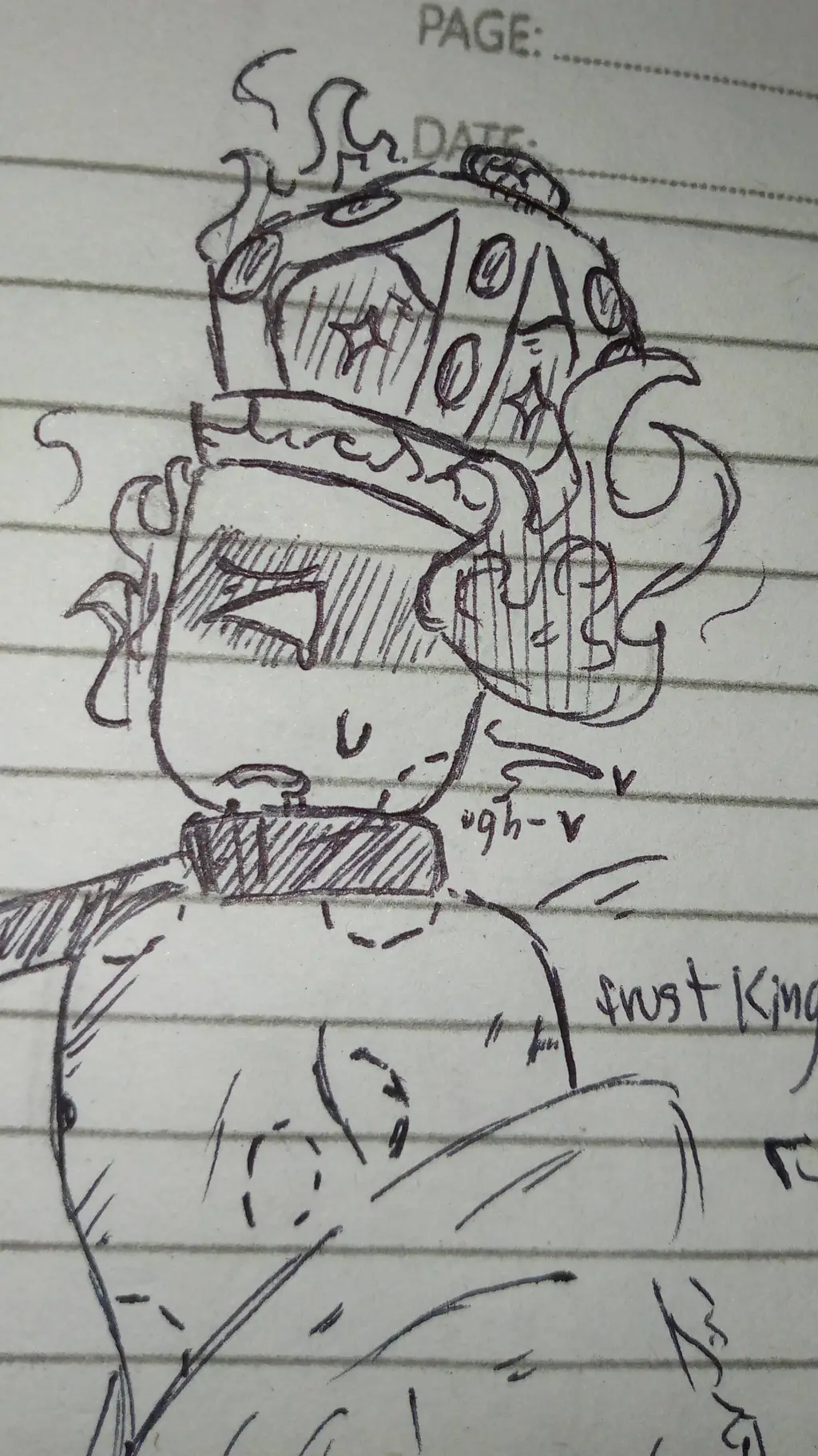 ai character: frust king  background