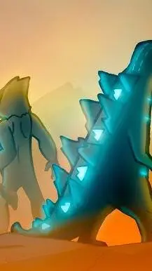 ai character: Traingle vs monkey background