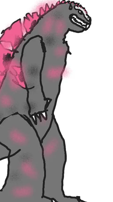 ai character: Evolved Gojira  background