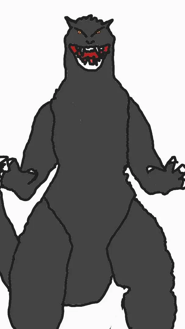 ai character: Awankened gojira background