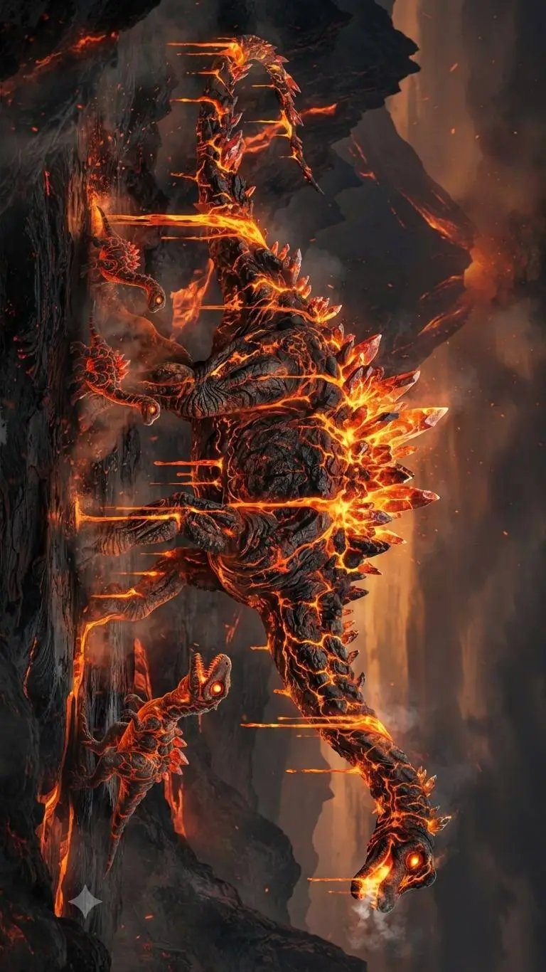 ai character: magma brontosaurus background