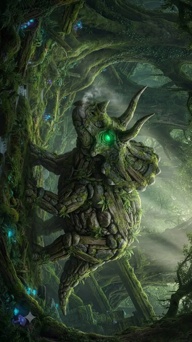 ai character: golem trice background