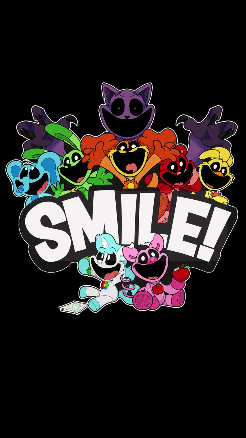 ai character: Smiling Critters background