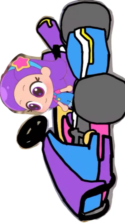 ai character: MINI PURPLE background