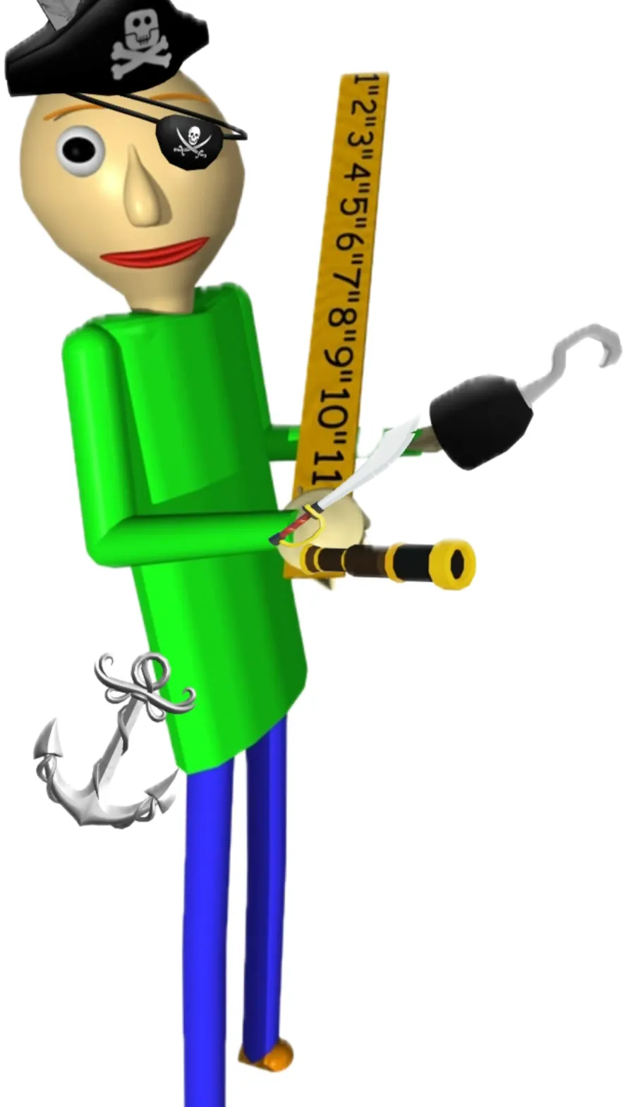 ai character: PIRATE BALDI background