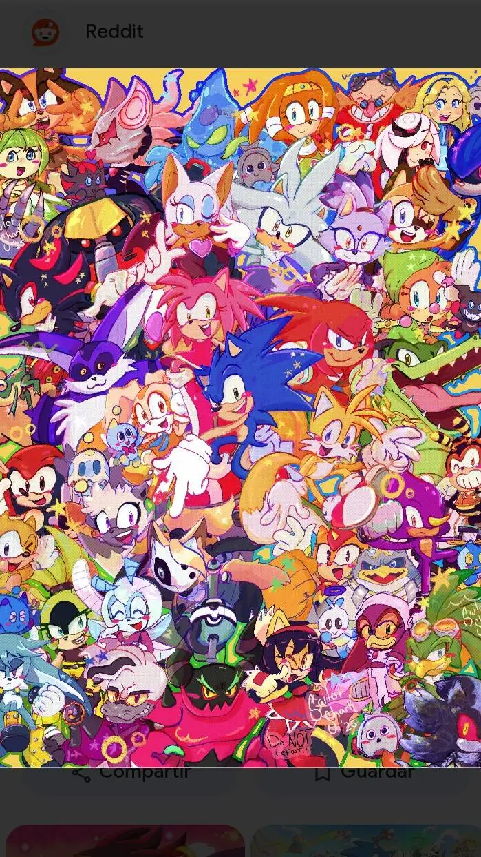 ai character: Sonic y sus amigos background