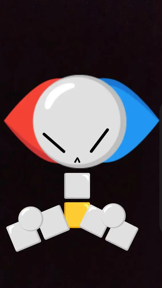 ai character: ❤️💙⚪ background
