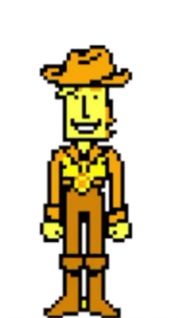 ai character: Yellow background