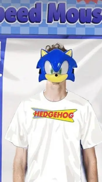 ai character: blue speed mouse  background