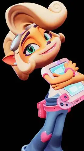 ai character: coco bandicoot  background