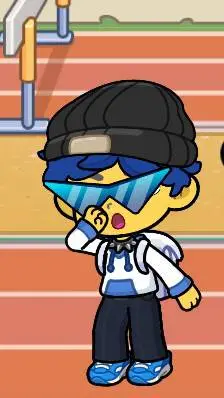 ai character: TUTson ✌️😑 background