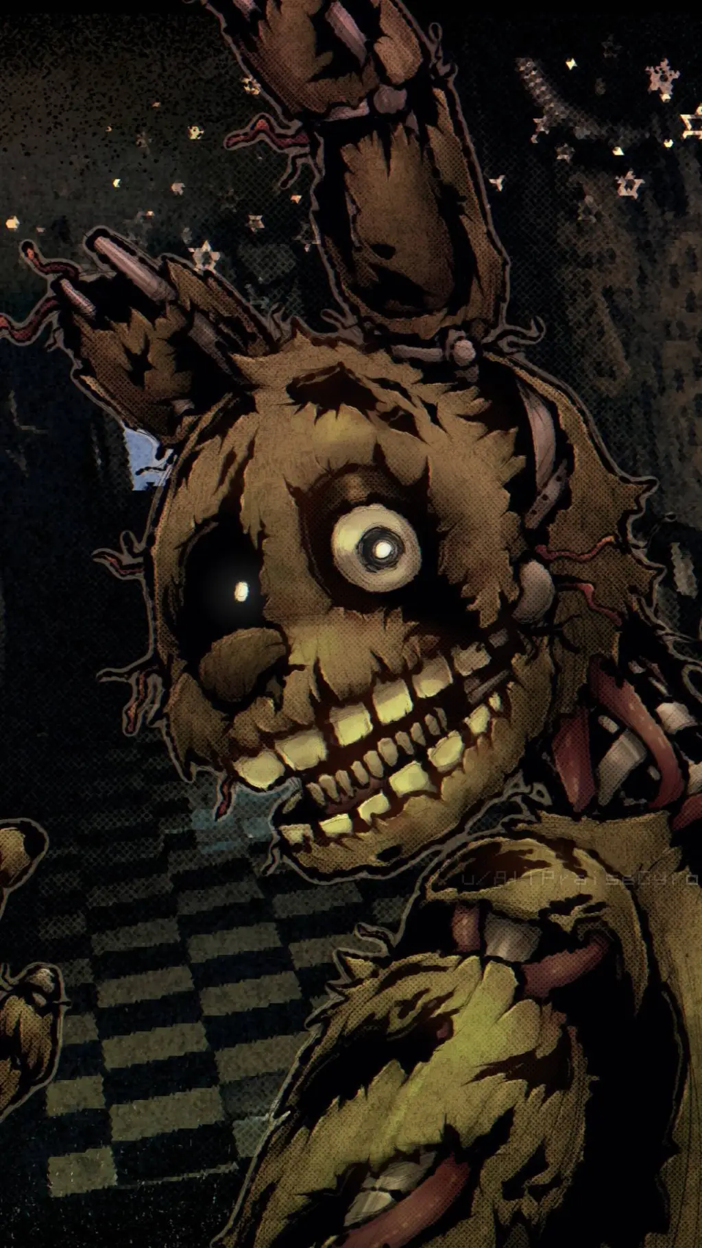 ai character: spring trap  background