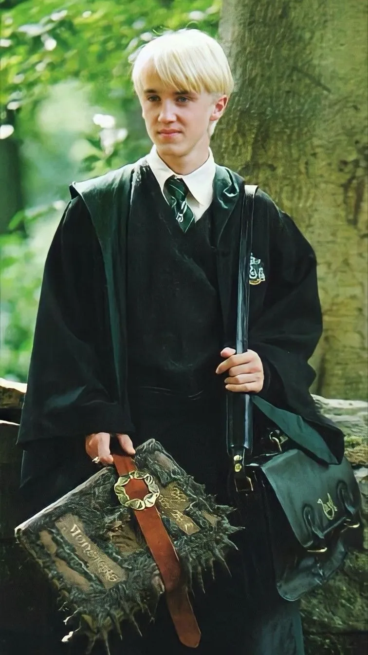 ai character: Draco Malfoy ￼ background