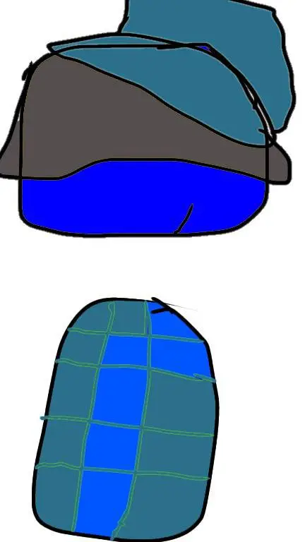 ai character: Blue-Texture  background
