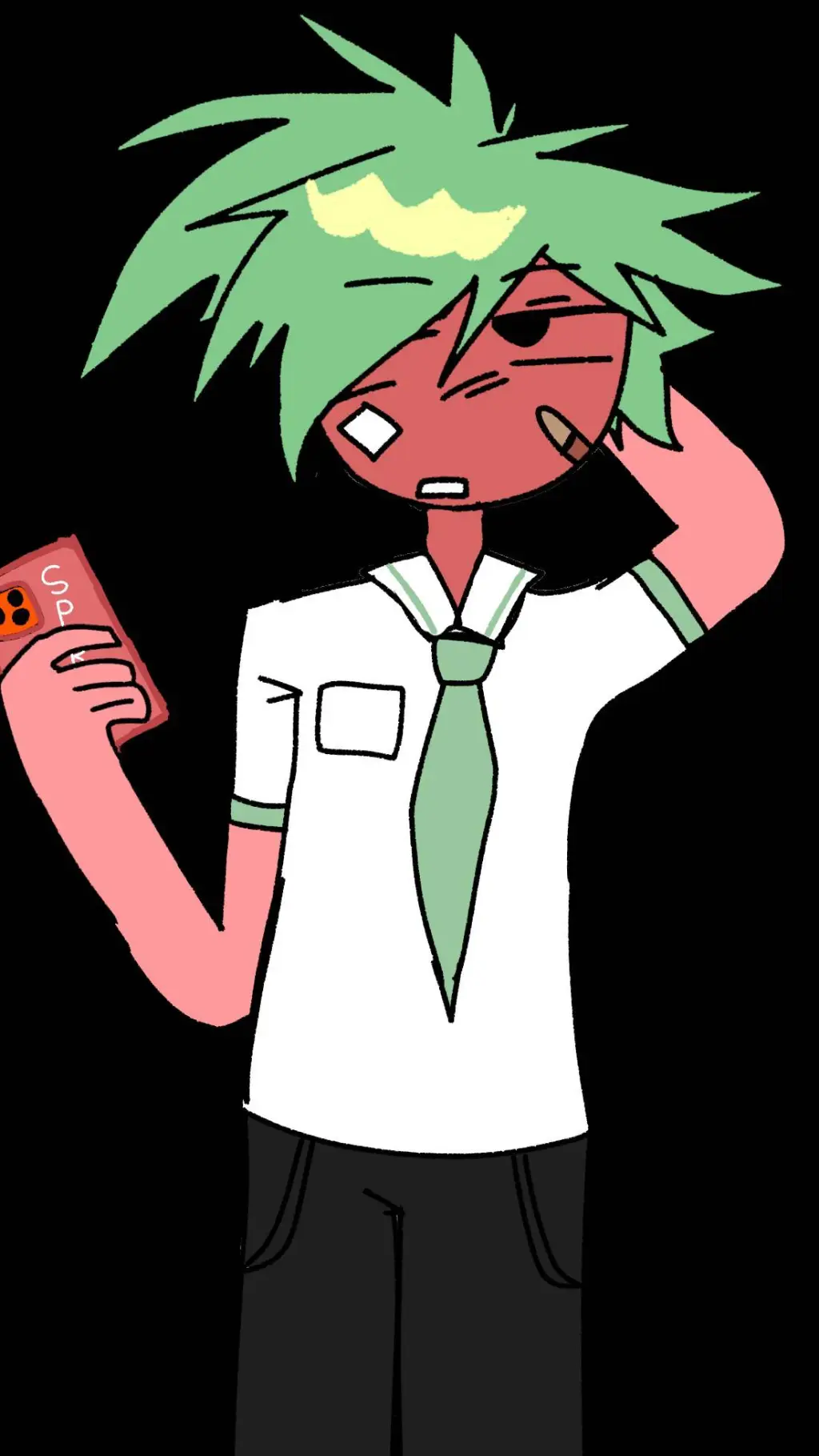 ai character: Sprout highschool! background