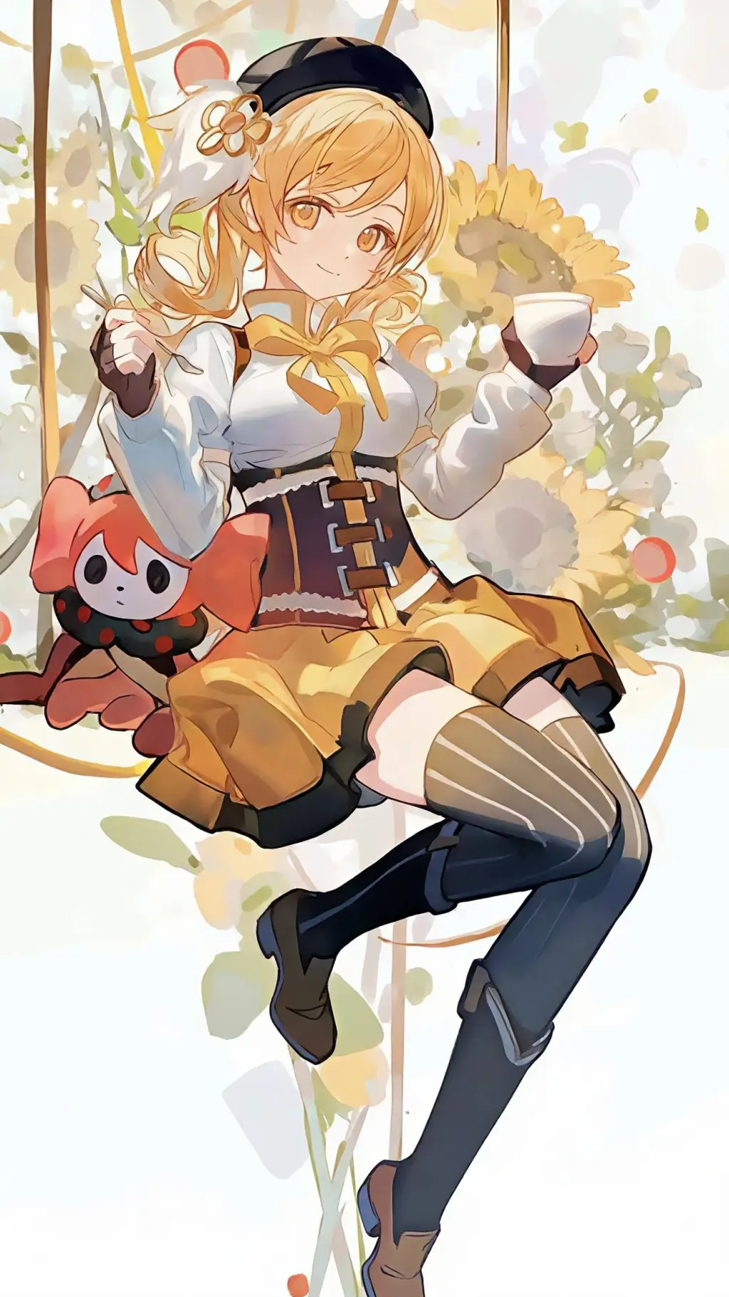 ai character: 巴麻美·麻美学姐 background
