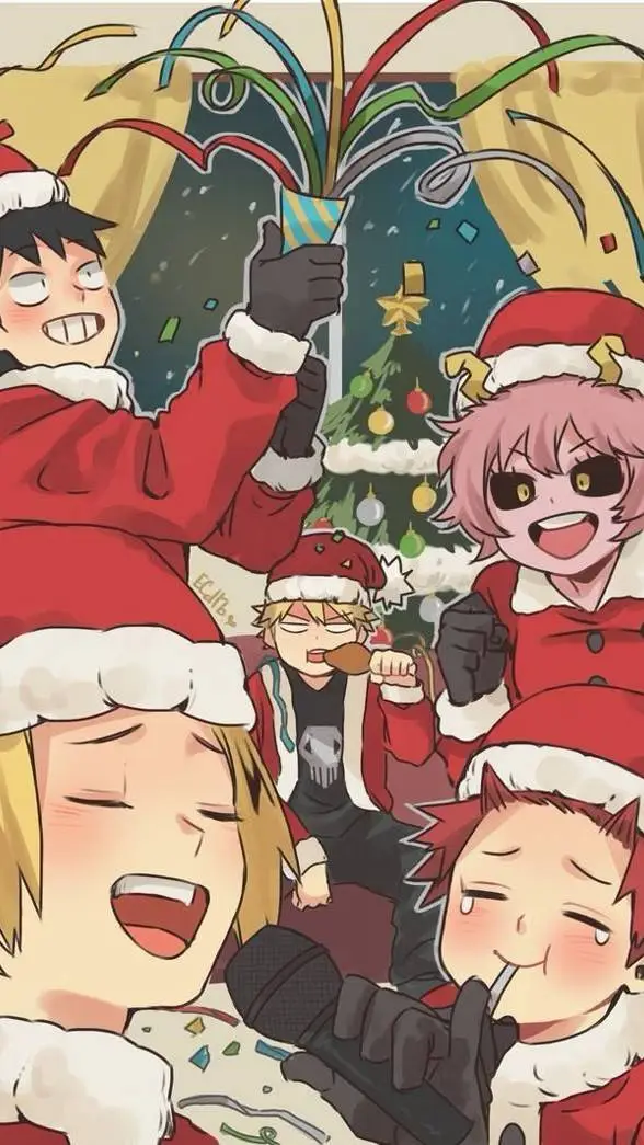 ai character: ★🎄NAVIDAD MHA🎄★ background