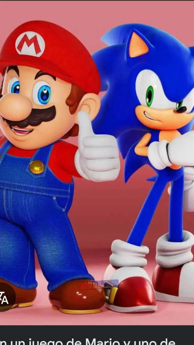 ai character: Sonic y Mario  background