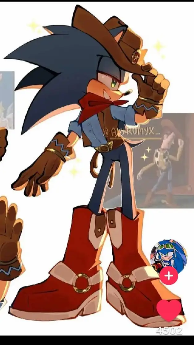 ai character: Sonic Vaquero 💙 background
