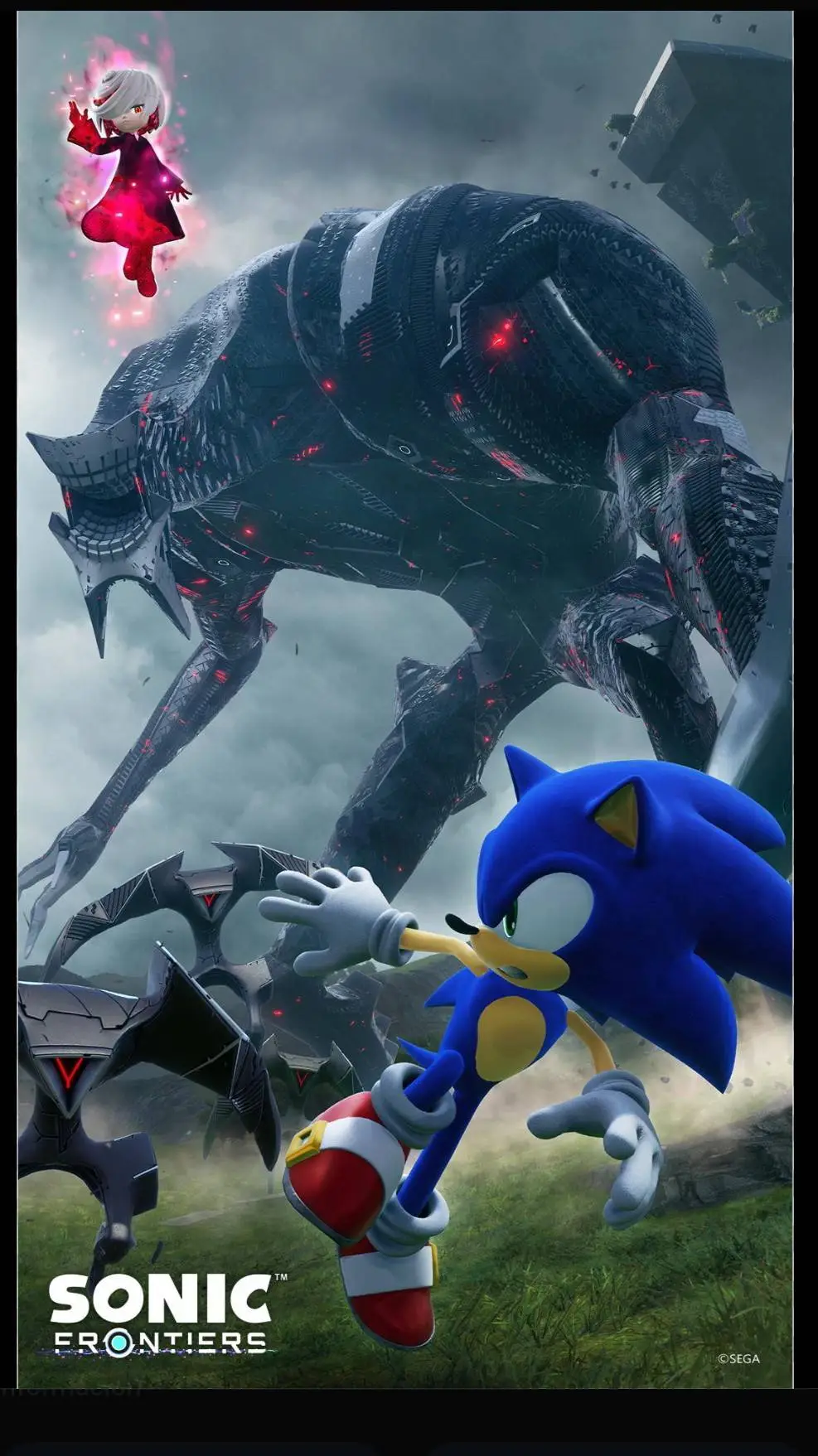 ai character: Sonic Frontiers💙 background